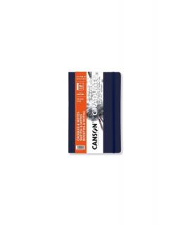 Canson Graduate Sketch Cuaderno con 92 Hojas - 14x21.6cm - 90g - Grano Fino - Tapa Blanda - Color Azul Oscuro