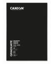 Canson Graduate Dibujo y Esbozo Cuaderno Grapado con 20 Hojas A6 - 140g - Grano Fino - Color Blanco