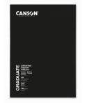 Canson Graduate Dibujo y Esbozo Cuaderno Grapado con 20 Hojas A6 - 140g - Grano Fino - Color Blanco