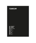 Canson Graduate Dibujo y Esbozo Cuaderno Grapado con 20 Hojas A5 - 140g - Grano Fino - Color Blanco