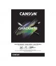 Canson Graduate Mix Media Bloc Encolado de 20 Hojas A4 - 240g - Grano Fino - Color Negro