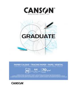 Canson Graduate Vegetal Bloc Encolado de 40 Hojas A4 - 75g - Color Blanco
