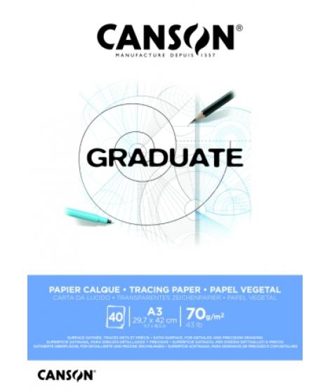 Canson Graduate Vegetal Bloc Encolado de 40 Hojas A3 - 75g - Color Blanco