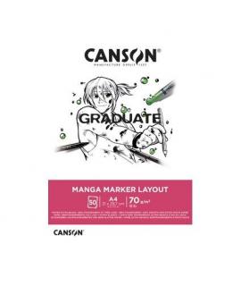 Canson Graduate Manga Layout Bloc Encolado de 20 Hojas A3 - 70g - Extraliso - Color Blanco