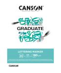 Canson Graduate Lettering Rotulador Bloc Encolado de 20 Hojas A4 - 180g - Satinado - Color Blanco