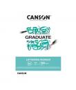 Canson Graduate Lettering Rotulador Bloc Encolado de 20 Hojas A3 - 180g - Satinado - Color Blanco