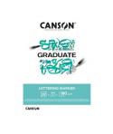 Canson Graduate Lettering Rotulador Bloc Encolado de 20 Hojas A3 - 180g - Satinado - Color Blanco