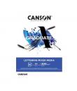 Canson Graduate Lettering Multitecnica Bloc Encolado de 20 Hojas A3 de 200g - Satinado - Color Blanco