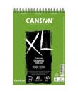 Canson XL Dibujo Album Espiral de 30 Hojas A5 - 160g - Grano Ligero - Color Blanco