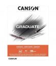 Canson Graduate Sketch Bloc Encolado de 40 Hojas A4 - 96g - Grano Fino - Color Blanco