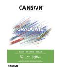 Canson Graduate Dibujo Bloc Encolado de 30 Hojas A5 - 160g - Grano Fino - Color Blanco Natural
