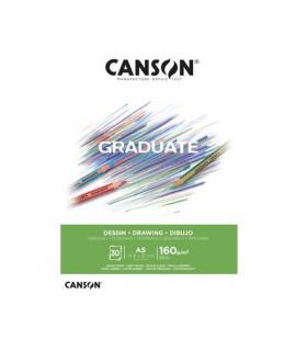Canson Graduate Dibujo Bloc Encolado de 30 Hojas A3 - 160g - Grano Fino - Color Blanco Natural