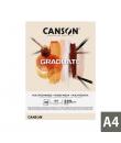 Canson Graduate Mix Media Bloc Encolado de 30 Hojas A4 - 220g - Grano Fino - Color Ocre