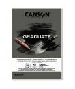 Canson Graduate Mix Media Bloc Encolado de 30 Hojas A4 - 220g - Grano Fino - Color Gris