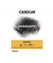 Canson Graduate Bristol Bloc Encolado de 20 Hojas A5 - 180g - Extraliso - Color Blanco
