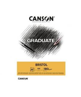 Canson Graduate Bristol Bloc Encolado de 20 Hojas A5 - 180g - Extraliso - Color Blanco