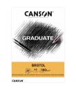 Canson Graduate Bristol Bloc Encolado de 20 Hojas A3 - 180g - Extraliso - Color Blanco