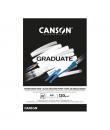 Canson Graduate Black Bloc Encolado de 20 Hojas A5 - 120g - Grano Fino - Color Negro