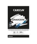 Canson Graduate Black Bloc Encolado de 20 Hojas A5 - 120g - Grano Fino - Color Negro