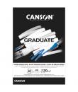 Canson Graduate Black Bloc Encolado de 20 Hojas A3 - 120g - Grano Fino - Color Negro