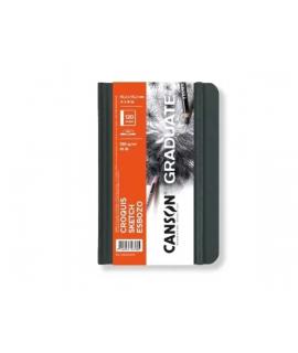 Canson Graduate Sketch Cuaderno con 60 Hojas - 10.2x15.2cm - 120g - Grano Fino - Tapa Dura - Color Blanco