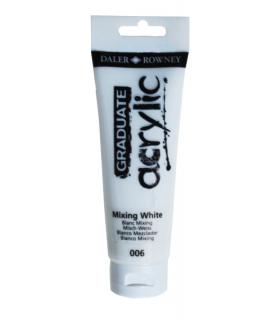 Daler Rowney Graduate Pintura Acrilica - Tubo de Plastico - 120ml - Color Blanco de Mezcla