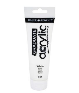 Daler Rowney Graduate Pintura Acrilica - Tubo de Plastico - 120ml - Color Blanco Titanio