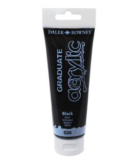 Daler Rowney Graduate Pintura Acrilica - Tubo de Plastico - 120ml - Color Negro