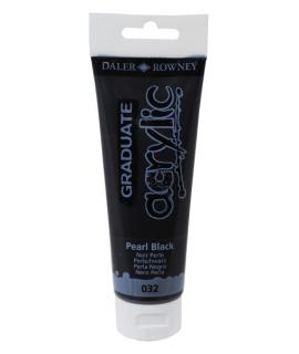 Daler Rowney Graduate Pintura Acrilica - Tubo de Plastico - 120ml - Color Negro Perla