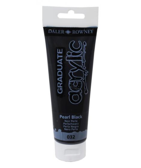 Daler Rowney Graduate Pintura Acrilica - Tubo de Plastico - 120ml - Color Negro Perla