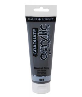 Daler Rowney Graduate Pintura Acrilica - Tubo de Plastico - 120ml - Color Gris Neutro