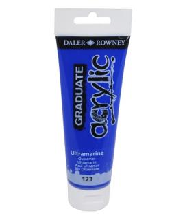 Daler Rowney Graduate Pintura Acrilica - Tubo de Plastico - 120ml - Color Azul Ultramarino