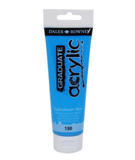 Daler Rowney Graduate Pintura Acrilica - Tubo de Plastico - 120ml - Color Azul Ceruleo