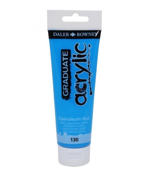 Daler Rowney Graduate Pintura Acrilica - Tubo de Plastico - 120ml - Color Azul Ceruleo