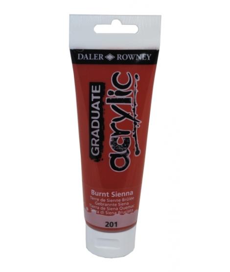 Daler Rowney Graduate Pintura Acrilica - Tubo de Plastico - 120ml - Color Siena Quemada