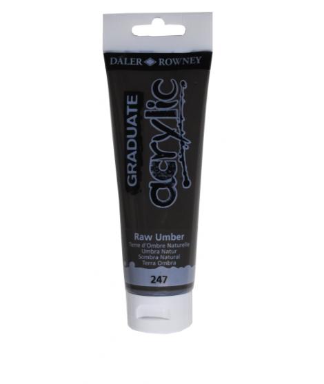Daler Rowney Graduate Pintura Acrilica - Tubo de Plastico - 120ml - Color Sombra Natural
