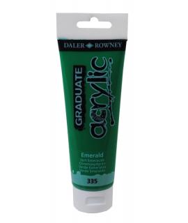 Daler Rowney Graduate Pintura Acrilica - Tubo de Plastico - 120ml - Color Verde Esmeralda
