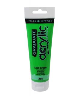 Daler Rowney Graduate Pintura Acrilica - Tubo de Plastico - 120ml - Color Verde Hoja