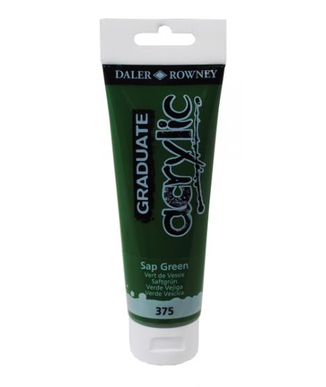 Daler Rowney Graduate Pintura Acrilica - Tubo de Plastico - 120ml - Color Verde Vejiga