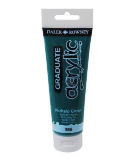 Daler Rowney Graduate Pintura Acrilica - Tubo de Plastico - 120ml - Color Verde Ftalo