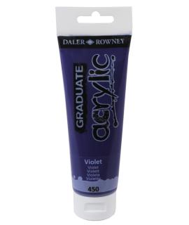 Daler Rowney Graduate Pintura Acrilica - Tubo de Plastico - 120ml - Color Violeta