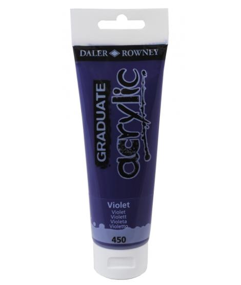 Daler Rowney Graduate Pintura Acrilica - Tubo de Plastico - 120ml - Color Violeta