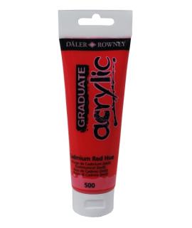 Daler Rowney Graduate Pintura Acrilica - Tubo de Plastico - 120ml - Color Rojo de Cadmio