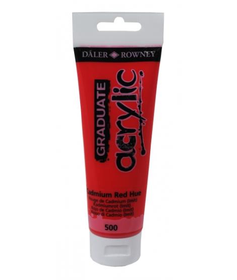 Daler Rowney Graduate Pintura Acrilica - Tubo de Plastico - 120ml - Color Rojo de Cadmio