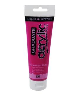 Daler Rowney Graduate Pintura Acrilica - Tubo de Plastico - 120ml - Color Rosa Permanente