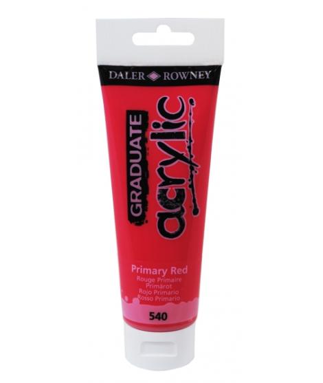 Daler Rowney Graduate Pintura Acrilica - Tubo de Plastico - 120ml - Color Rojo Primario