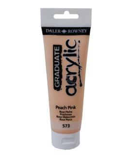 Daler Rowney Graduate Pintura Acrilica - Tubo de Plastico - 120ml - Color Rosa Melocoton