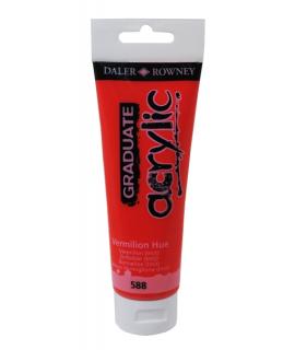 Daler Rowney Graduate Pintura Acrilica - Tubo de Plastico - 120ml - Color Bermellon
