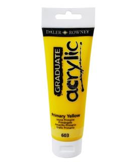 Daler Rowney Graduate Pintura Acrilica - Tubo de Plastico - 120ml - Color Amarillo Primario