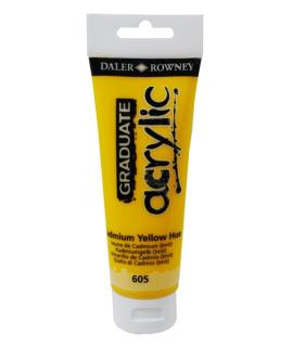 Daler Rowney Graduate Pintura Acrilica - Tubo de Plastico - 120ml - Color Amarillo de Cadmio